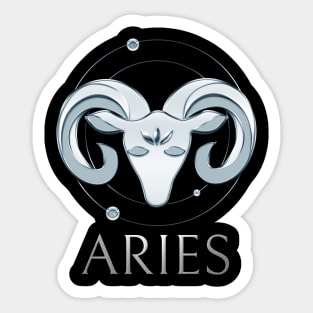 Aries Zodiac Sign Sticker